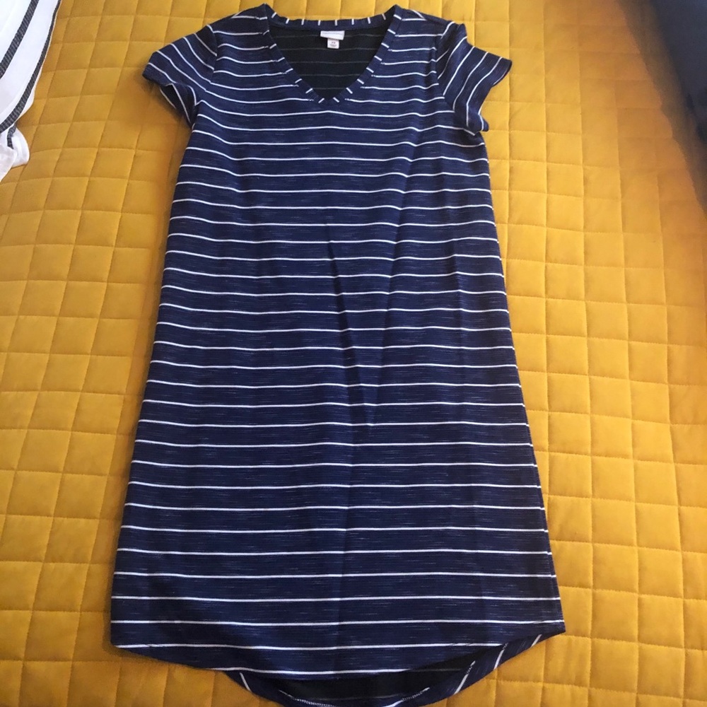 Blue and White Stripe tshirt dress